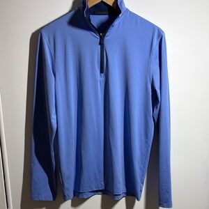 Greyson Wolf Logo Quarter Zip Pullover Blue Golf Performance Men’s Small